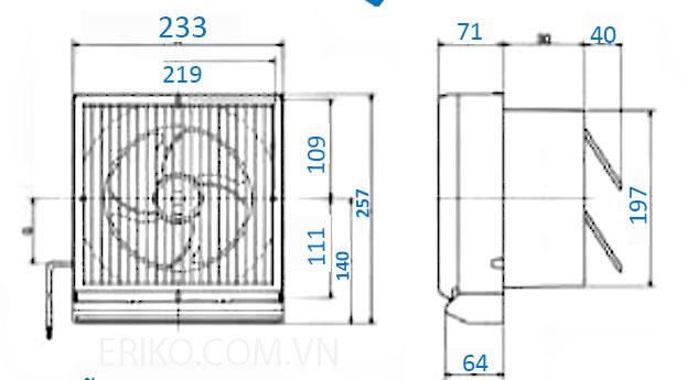 Cấu tạo quạt thông gió mini