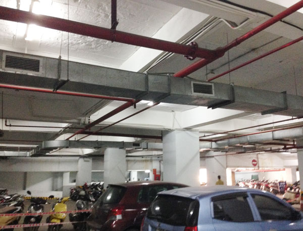 Ứng dụng quạt hút khói tầng hầm