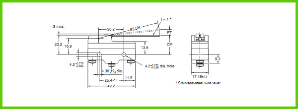 Cấu tạo công tắc áp suất omron